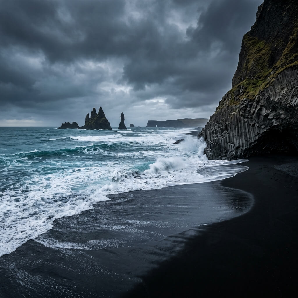Iceland Black Beach