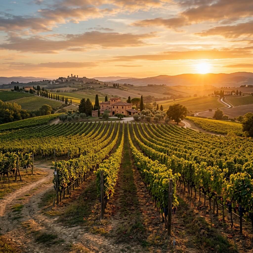 Golden Hour Vineyard