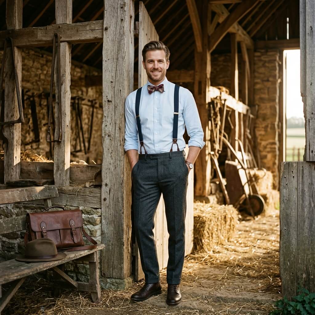Suspenders & Bowtie