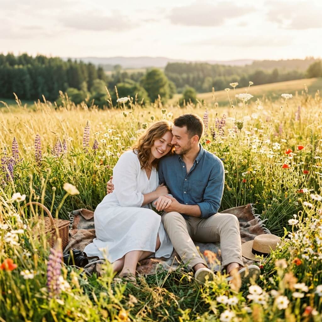 Sitting in a Field